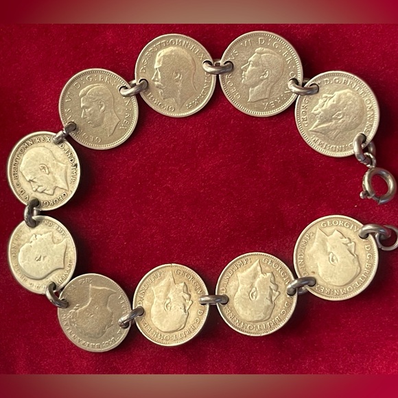 Jewelry - Rare to find Silver coin bracelet